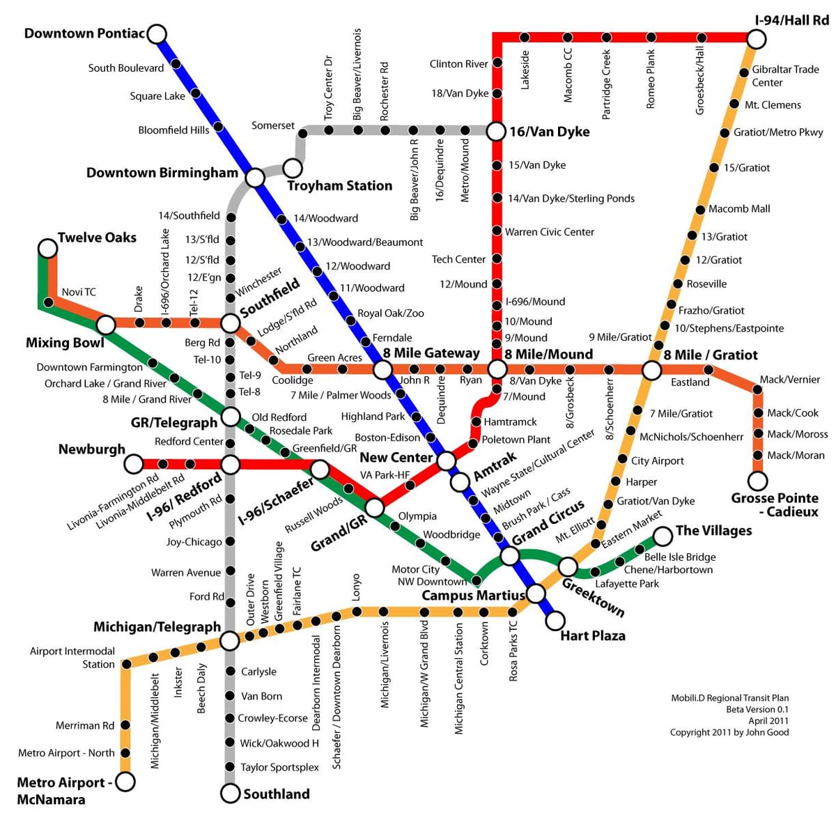 Tranzit Detroit xəritə