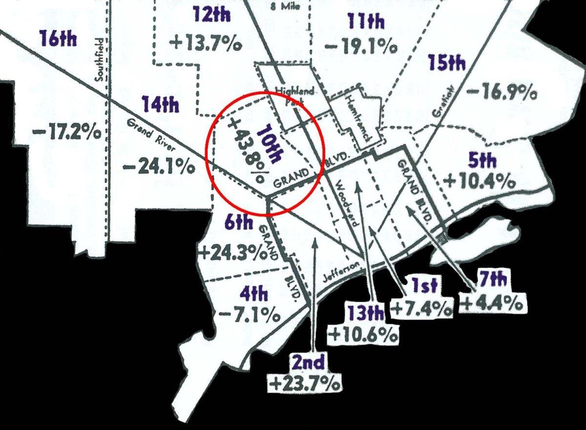 Detroit məntəqə xəritə