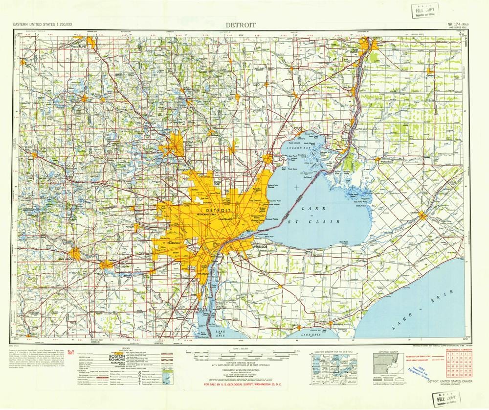 Detroit xəritədə ABŞ