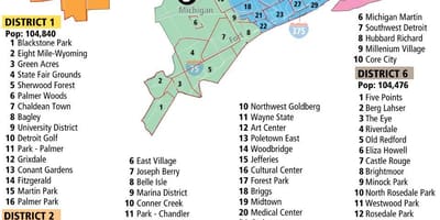 Xəritə ətrafında Detroit
