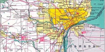 Xəritə Ətrafında Detroit