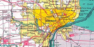 Xəritə Detroit